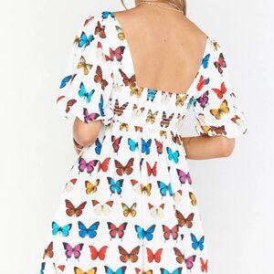 Show Me Your Mumu Smitten Babydoll Dress L Butterflies